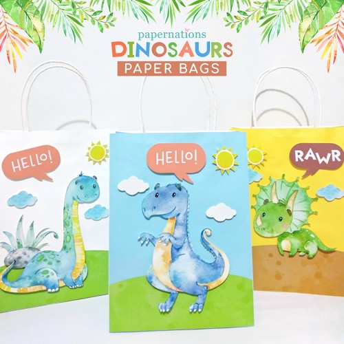 Dino Paper Bags